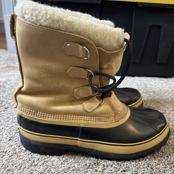Sorel Boots Men\'s 12 Brown Black Lined Winter Snow Lace-Up Duck Boots‎ main image 5